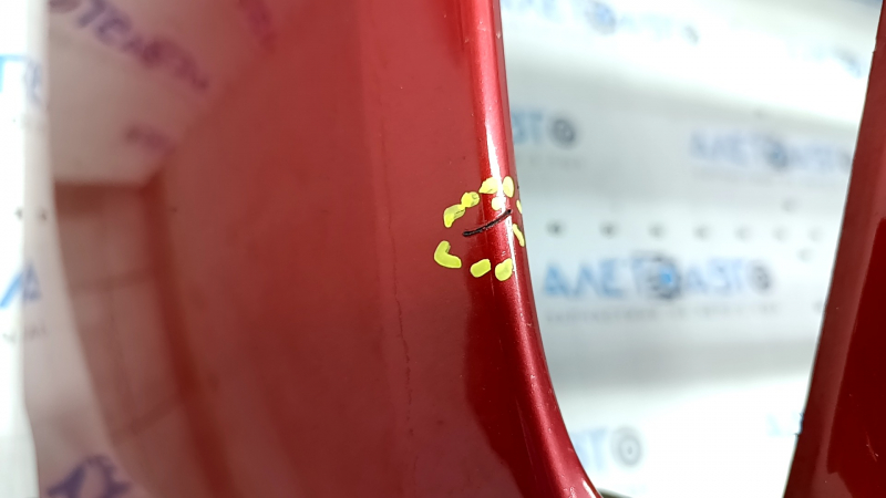 Front bumper bare Toyota Prius 30 13-15 rest, red, dented, crack, scratches