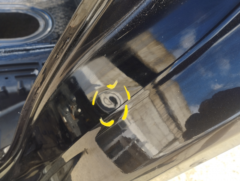 Quarter wing rear left VW Tiguan 18-long on the body, black, painted, pokes