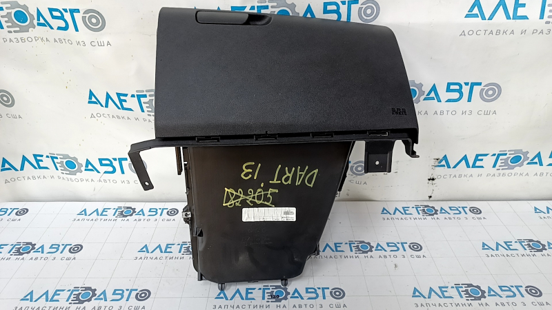 Glove box, glove compartment Dodge Dart 13-16 black, scuffs, abrasions, scratches, crack in the mount