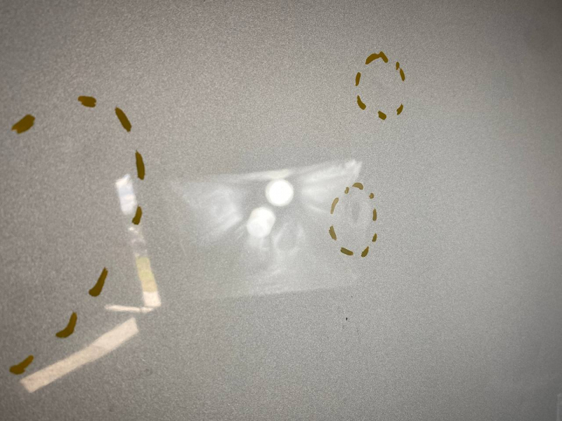 The hood is bare Tesla Model S 12-15 pre-rest aluminum silver PMSS, pokes hail, peeled paint