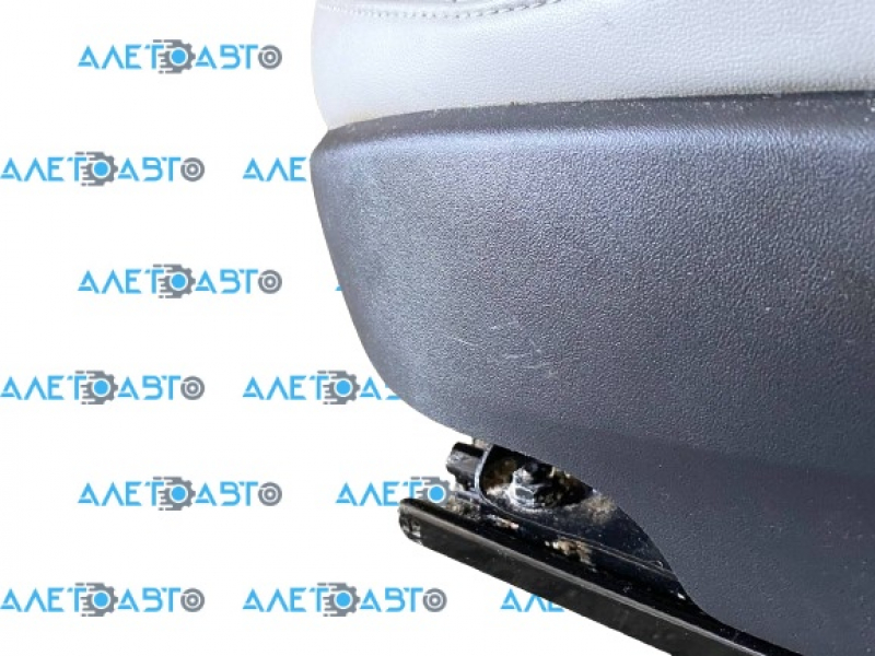 Passenger seat Tesla Model S 12-15 pre-rest, type 2, with airbag, electric, heated, gray leather, cracked leather, needs cleaning, minor scratches