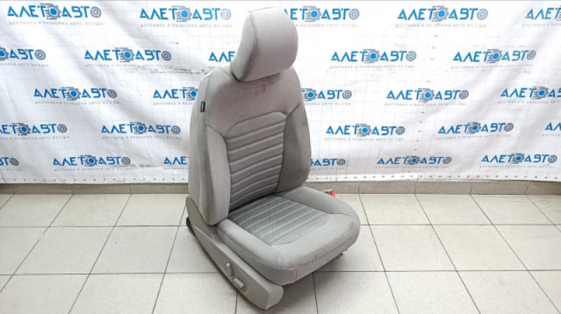 Passenger seat Ford Fusion mk5 17-20 without airbag, electric, gray cloth, dry cleanable