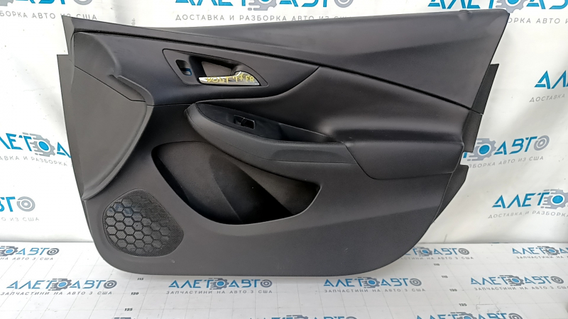 Door trim card front right Chevrolet Volt 16 - black, with black insert leather, scratches, abrasions