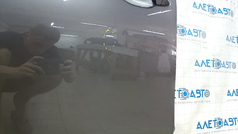 Door assembly front left Toyota Highlander 14-19 keyless, graphite 1H1, bumpers