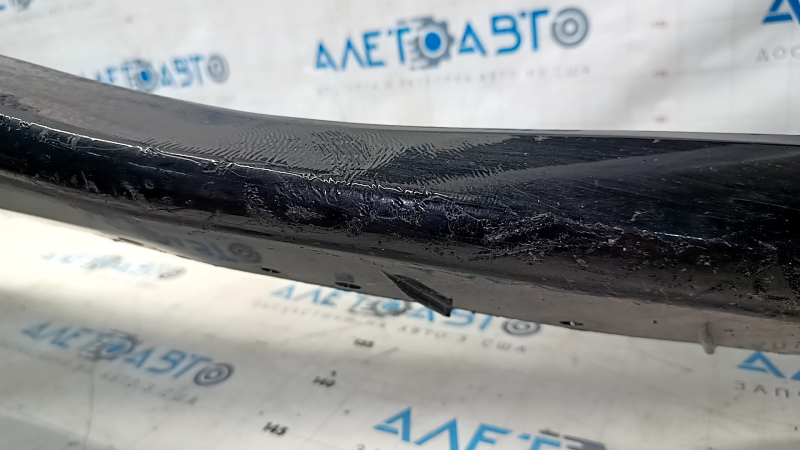 Bare front bumper BMW 5 G30 17-20 for parking sensors, black, burned, broken fasteners, scratches, non-factory holes