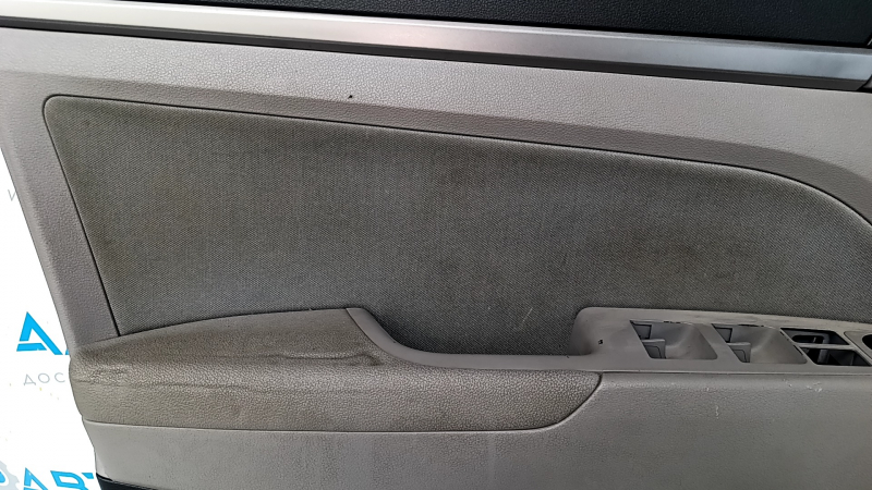 Door trim card front left Hyundai Elantra AD 17-18 gray cloth, leather armrest, non-factory hole, needs cleaning, scratches, abrasions. dents on leather