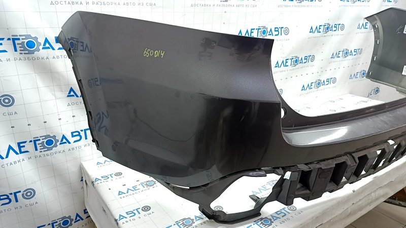 Rear bumper bare Toyota Highlander 14-19 without parking sensors, graphite
