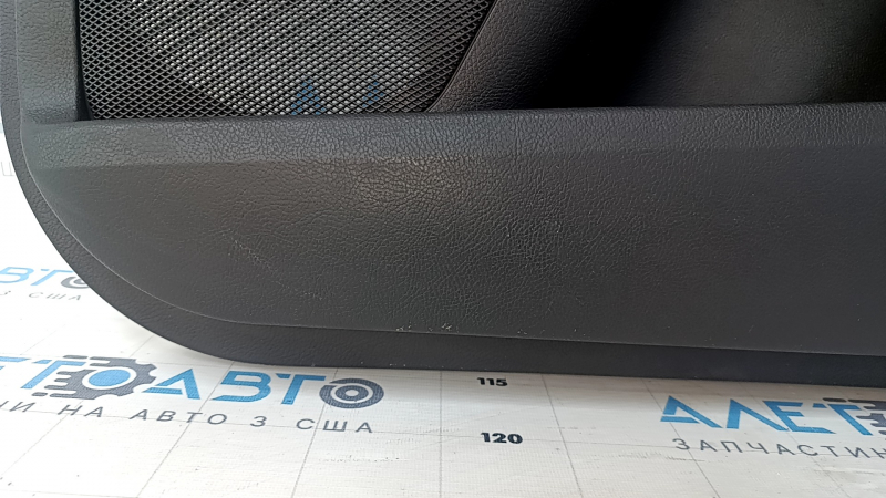 Door trim card front right Ford Fusion mk5 13-16 black leather, leather armrest, scuffs, tear, dent