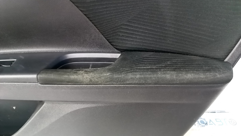 Door trim card front right Honda Accord 13-17 black with black insert velour, armrest velour, molding handle gray, scratches, abrasions, for dry cleaning
