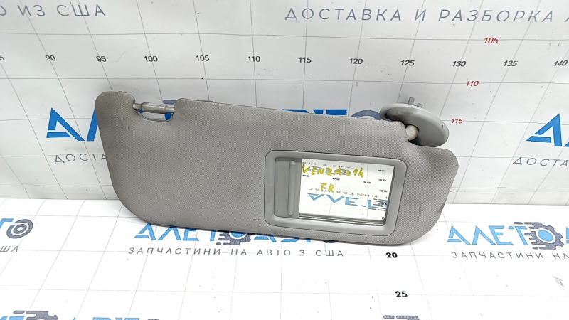 Right visor Toyota Venza 21 - gray, without hook, for dry cleaning, soot
