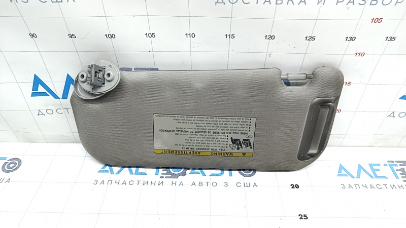 Right visor Toyota Venza 21 - gray, without hook, for dry cleaning, soot