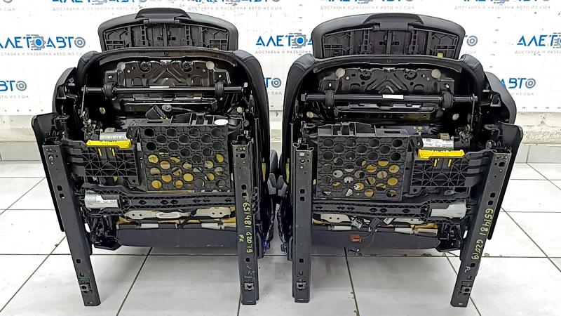 Complete set of seats BMW 3 G20 19-22 with airbag, electric, memory, M Sport, black leather with blue stitching, scratches, dents, rear row for cleaning