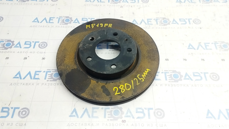 Front right brake disc Mazda 3 19- FWD Mexico built 280/25mm
