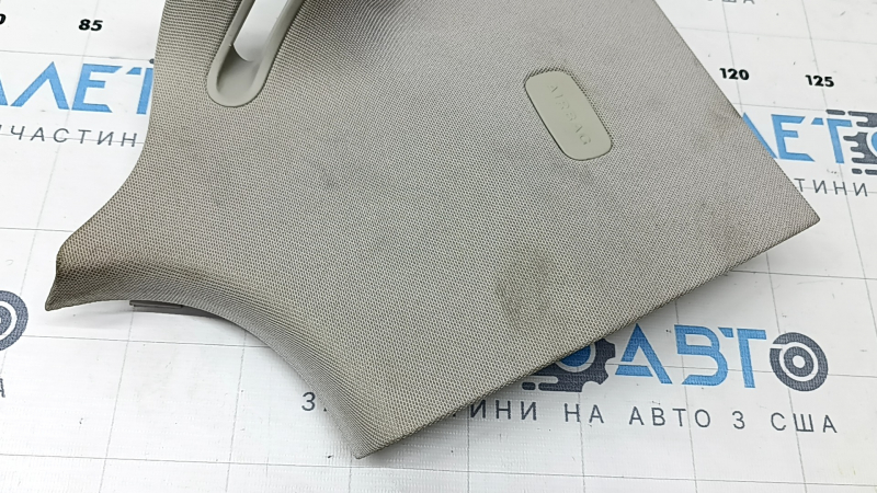 Rear pillar trim left upper Mercedes C-class W205 15-21 gray, needs cleaning, fabric peeled off