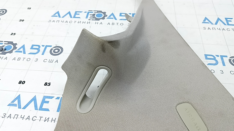 Rear pillar trim left upper Mercedes C-class W205 15-21 gray, needs cleaning, fabric peeled off