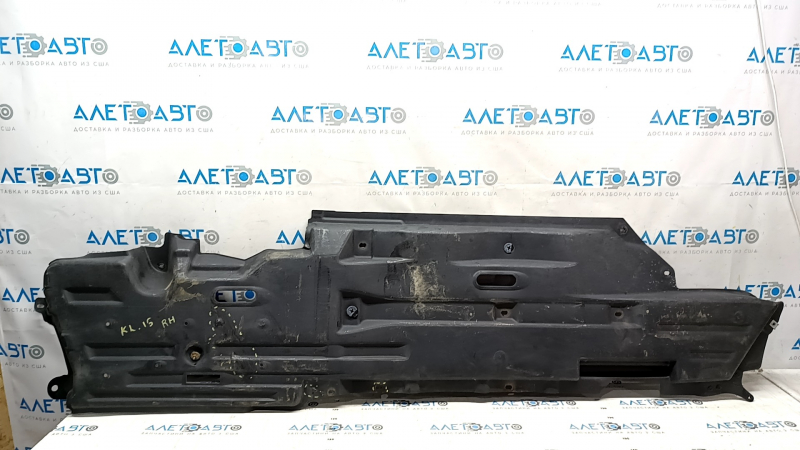 Right underbody protection Jeep Cherokee KL 14-18 worn, dented, tears