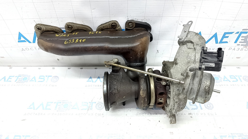 Turbocharger complete with manifold Mercedes C-class W205 300/350e/350h 15-21 101k