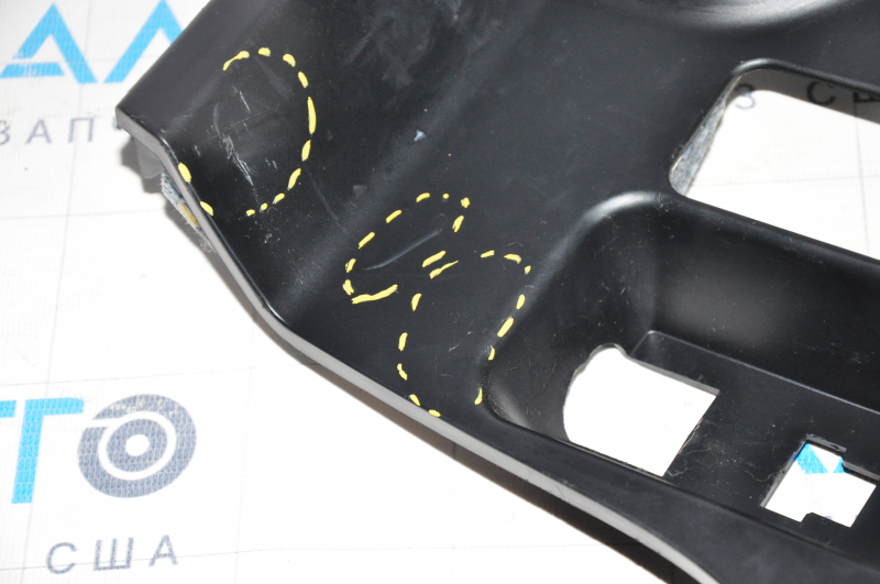 Tesla Model S 12-20 lower passenger footwell dashboard trim scratches, dented mount used