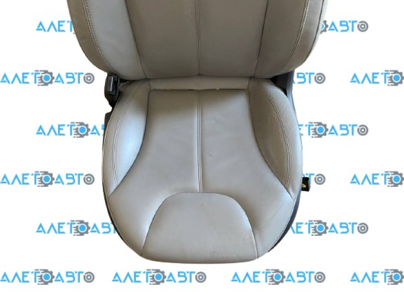 Driver's seat Tesla Model S 12-15 pre-rest, type 2, with airbag, electric, gray leather, heated, cracked leather, scratches, needs cleaning, tears Used