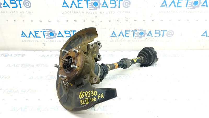 Trunnion with hub front right Lexus RX350 RX450h 10-15 with casing, with ball, with AWD drive, without inner part