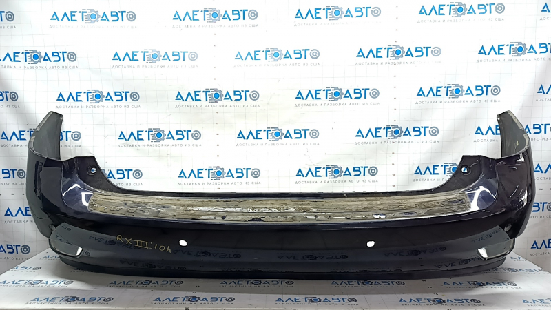 Bare rear bumper Lexus RX350 RX450h 10-15 for parking sensors, blue, CAPA