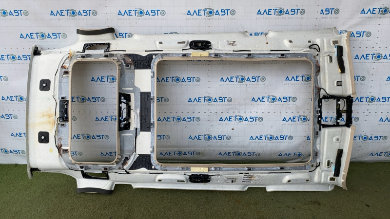 BMW X7 G07 19-22 ceiling trim for panoramic windows and 3rd row air deflectors, Canberra-beige, creases, rusty frame, for dry cleaning, driftwood