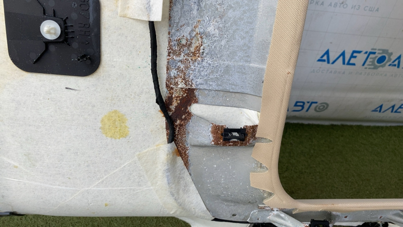 BMW X7 G07 19-22 ceiling trim for panoramic windows and 3rd row air deflectors, Canberra-beige, creases, rusty frame, for dry cleaning, driftwood