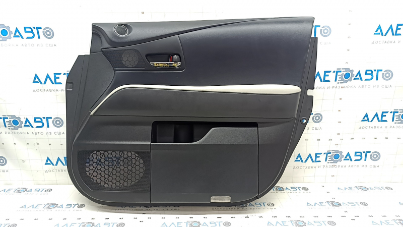 Lexus RX350 RX450h 10-12 front right door panel, black leather, gray armrest, type 1