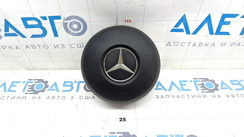 Airbag in steering wheel driver Mercedes W167 GLE 350 450 20-23 black, scratch