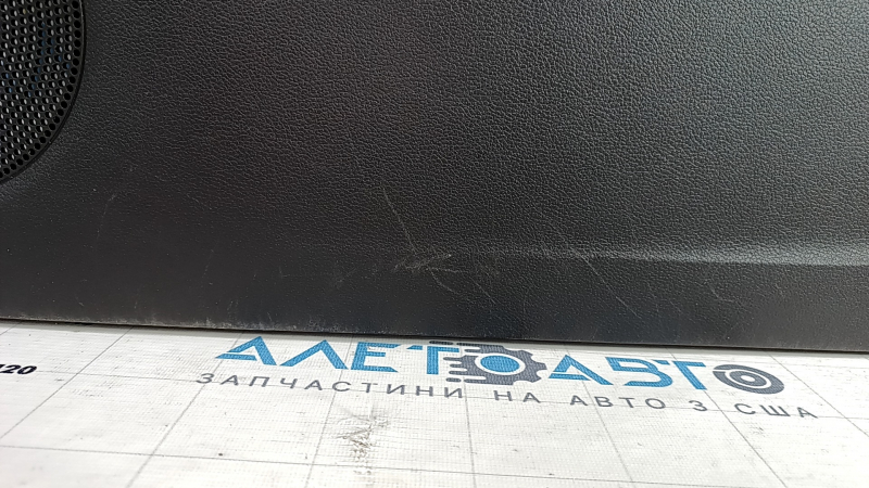 Door trim card front right Ford Escape MK3 17-19 rest, black, armrest leather black, chrome handle, scratches, abrasions, dent, bump