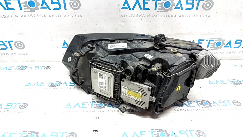 Front right headlight complete Audi Q5 8R 13-17 rest, xenon, sand, for polishing