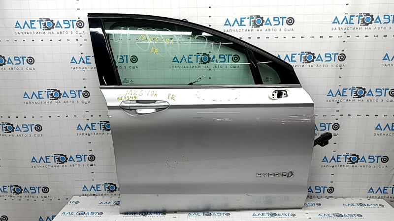 Door assembly front right Ford Fusion mk5 13-20 hybrid, silver UX, bumps, dents