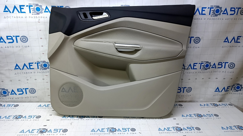 Door trim card front right Ford Escape MK3 13-16 prerest, beige, armrest leather, scuffs, bumps