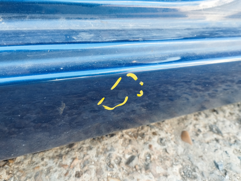 Quarter wing rear right Hyundai Elantra AD 17-20 blue, on the body, bumps