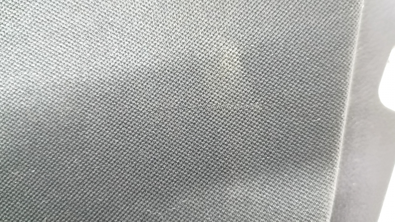 Door trim card rear right Ford Fusion mk5 17-20 black with black insert cloth, armrest leather, molding gray, scratches, crack, break crepe