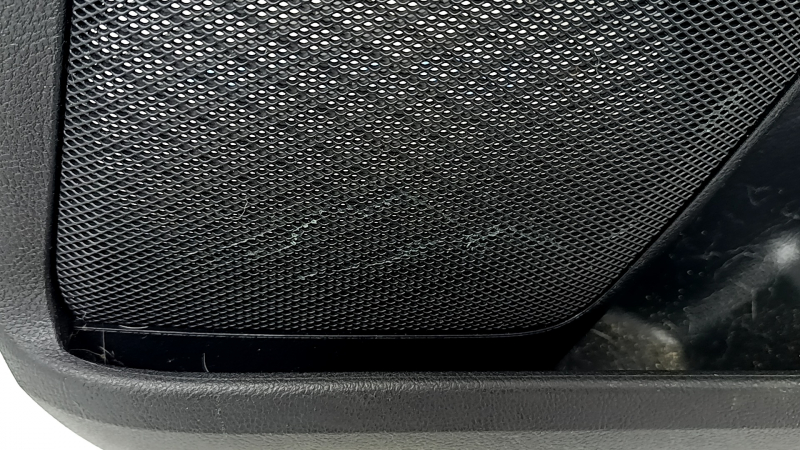 Door trim card rear right Ford Fusion mk5 17-20 black with black insert cloth, armrest leather, molding gray, scratches, crack, break crepe