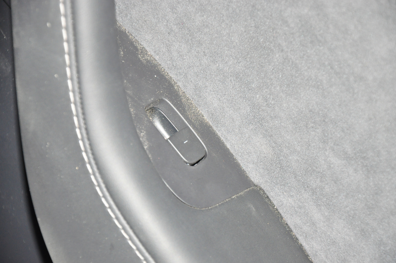 Door trim card rear right Tesla Model Y 20 - leather black, type 1, with backlight, matte lining, with speaker, with suede insert, with window lift control, with door opening button