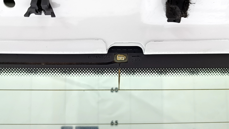 Bare trunk door with glass Audi Q7 16-19 aluminum, white LS9R, heating wire torn off