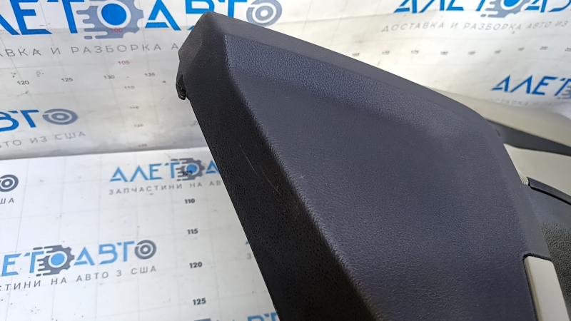 Door trim card front right Ford Focus mk3 11-18 beige, with black insert, armrest cloth, scratches, abrasions, for cleaning