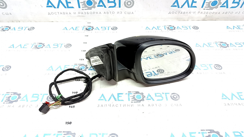 Side mirror right VW Tiguan 09-17 13 pins, turn signal, heated, backlight, black LC9X