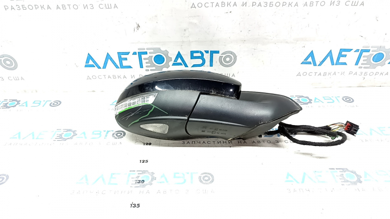 Side mirror right VW Tiguan 09-17 13 pins, turn signal, heated, backlight, black LC9X
