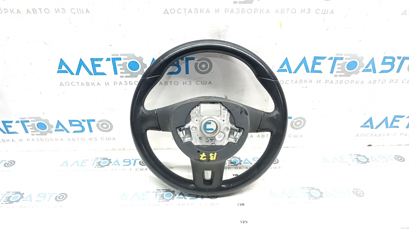 Naked steering wheel VW Passat b7 12-15 USA leather black, scuffs