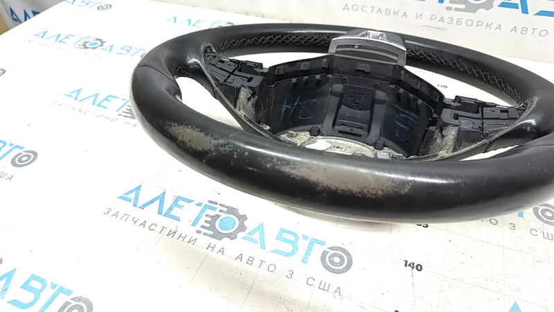 Naked steering wheel VW Passat b7 12-15 USA leather black, scuffs