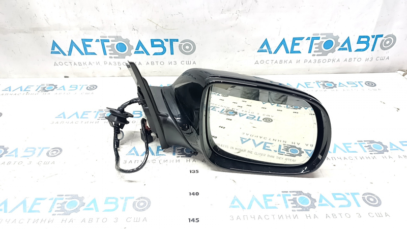 Side mirror right Audi Q5 8R 09-17 15 pins, auto folding, auto dimming, turn signal, heated, black LY9B