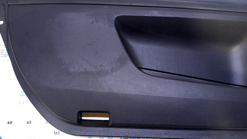 Door trim card front left Lexus ES300h ES350 13-18 leather black with black insert leather, armrest black leather, molding under wood gloss, under seat memory, scuffs, abrasions, scratches, bumps