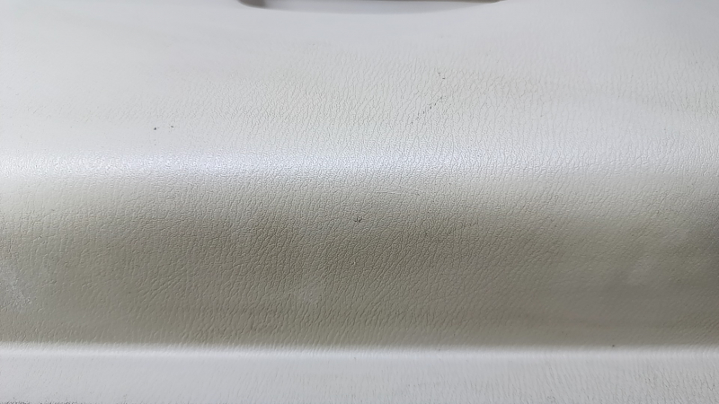 Door trim card front left Nissan Pathfinder 13-20 beige leather with beige insert, beige leather armrest, glossy wood molding, for seat memory, scratches, dents, whitened plastic, for dry cleaning