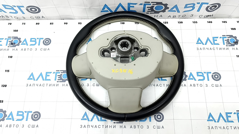 Bare steering wheel Volvo XC90 16-22 gray leather, without heating and petals, scratches, for dry cleaning
