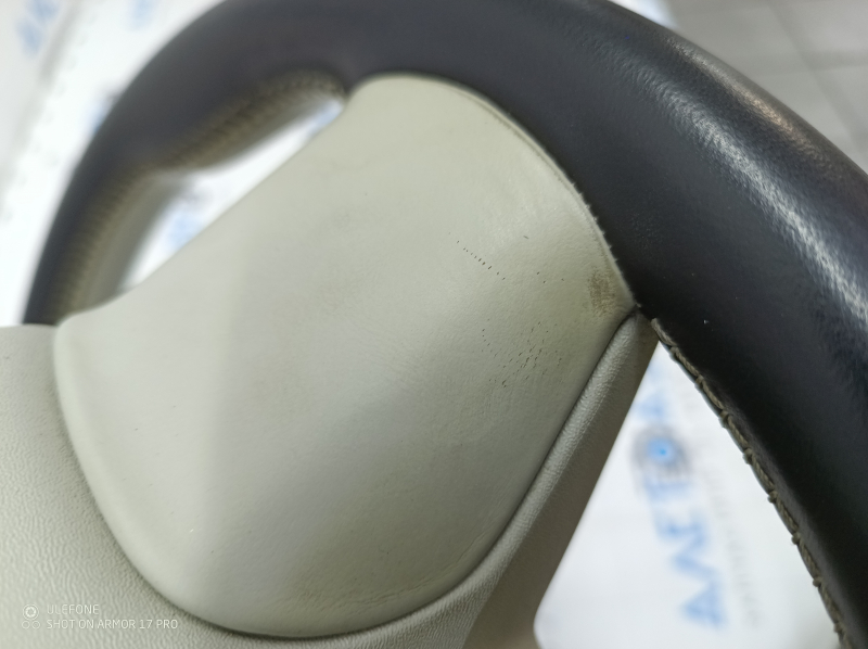 Bare steering wheel Volvo XC90 16-22 gray leather, without heating and petals, scratches, for dry cleaning
