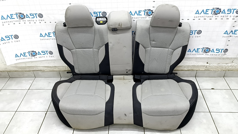 Rear row of seats 2nd row Subaru Forester 19- SK cloth black with gray, without armrest, for dry cleaning, rusty at the bottom