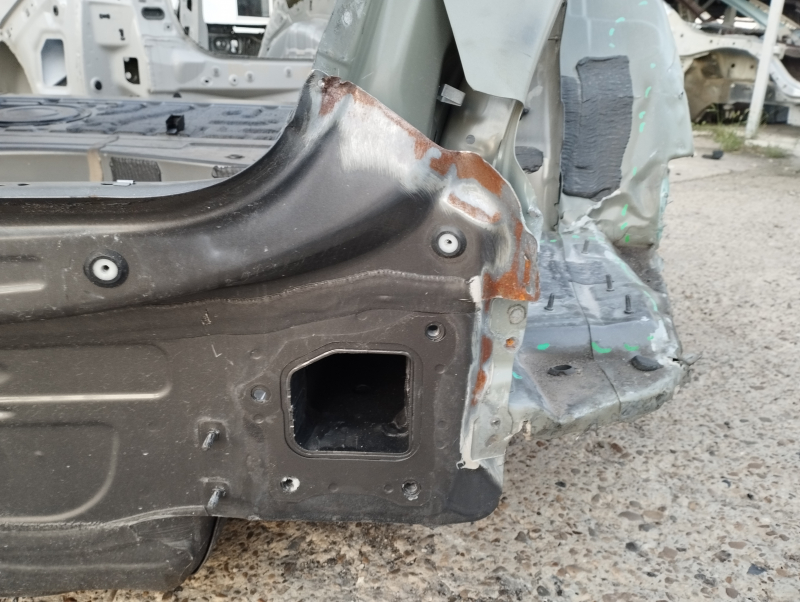 Rear panel Audi A6 C7 12-18 2 parts, graphite, on the body